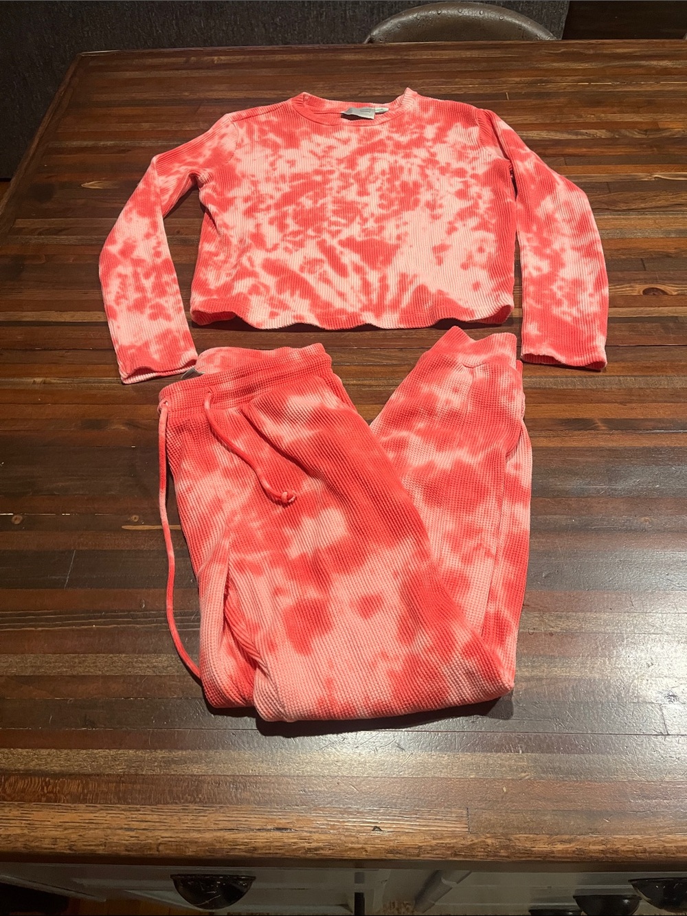 Saturday Sunday Anthropologie Tie-Dye Ribbed Lounge Set - XS